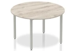 Gladstone Grey Oak 1200 Circle Table Box Frame Leg