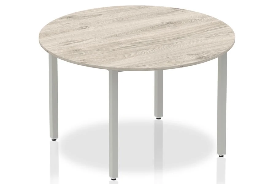 Gladstone Grey Oak 1200 Circle Table Box Frame Leg 3 Gladstone Grey Oak 1200 Circle Table Box Frame Leg