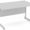 Cloud Grey Rectangular Cantilever Desk -Office Furniture Store 1200 rec cantilever