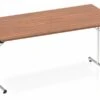 Nova Walnut Rectangular Folding Table 1 Nova Walnut Rectangular Folding Table -Office Furniture Store 1600mm rectangular walnut