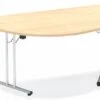 Solar Maple Semi Circular Folding Table -Office Furniture Store 1600mm semi circle maple