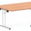 Norton Oak Trapezium Folding Table 2 Norton Oak Trapezium Folding Table -Office Furniture Store 1600mm trapezium oak