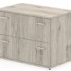 Gladstone Grey Oak 2 Drawer Desk High Side Filer -Office Furniture Store 2 drawer desk high side filer