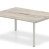 Gladstone Grey Oak 2 Person Double Bench Desk