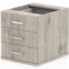 Gladstone Grey Oak Fixed Pedestal -Office Furniture Store 3 drawer fixed ped