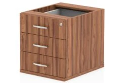 Nova Walnut Fixed Pedestal -Office Furniture Store 3 drawer fixed ped walnut