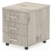Gladstone Grey Oak 3 Drawer Mobile Pedestal -Office Furniture Store 3 drawer mobile ped