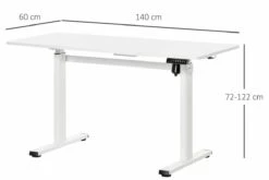 White Height Adjustable Standing Desk -Office Furniture Store adjustable white desk 3