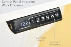 White Height Adjustable Standing Desk -Office Furniture Store adjustable white desk 5