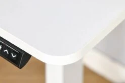 White Height Adjustable Standing Desk -Office Furniture Store adjustable white desk 8