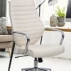 Atlas Cream Leather Office Chair -Office Furniture Store atlas 1