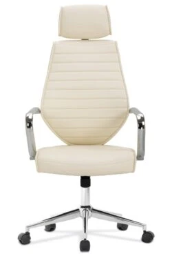 Atlas Cream Leather Office Chair -Office Furniture Store atlas 2