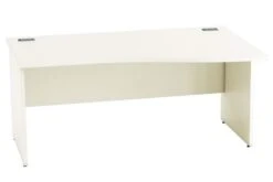 Avon White Wave Panel Leg Desk -Office Furniture Store avon white right handed wave panel desk