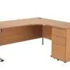 Kestral Corner Desk And Pedestal -Office Furniture Store beech 1