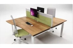 Aura Beam 2 Person Wave Bench Desk -Office Furniture Store bench room shot 1