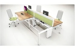 Aura Beam 2 Person Wave Bench Desk -Office Furniture Store bench room shot 2