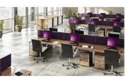 Aura Beam 4 Person Rectangular Bench Desk 14 Aura Beam 4 Person Rectangular Bench Desk -Office Furniture Store bench room shot 4