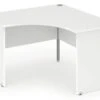 Polar White Corner Panel Leg Desk