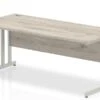 Gladstone Grey Oak Rectangular Cantilever Desk -Office Furniture Store cantilever rectangular desk