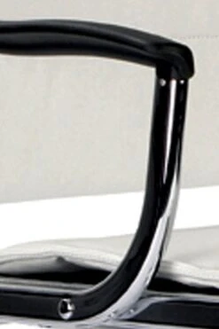 Carbis White Leather Visitor Chair -Office Furniture Store carbis 1