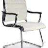 Carbis White Leather Visitor Chair 1 Carbis White Leather Visitor Chair -Office Furniture Store carbis 3 1