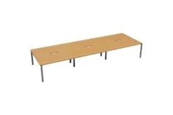 Kestral 6 Person Double Bench Desk -Office Furniture Store cb1280cosvbe6p front 45