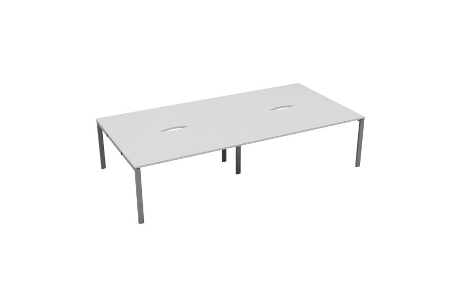 Kestral White 4 Person Double Bench Desk 4 Kestral White 4 Person Double Bench Desk - Image 2