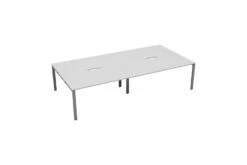Kestral White 4 Person Double Bench Desk 12 Kestral White 4 Person Double Bench Desk -Office Furniture Store cb1280cosvwh4p front 45