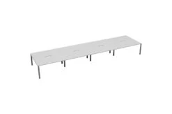 Kestral White 8 Person Double Bench Desk 12 Kestral White 8 Person Double Bench Desk -Office Furniture Store cb1280cosvwh8p front 45
