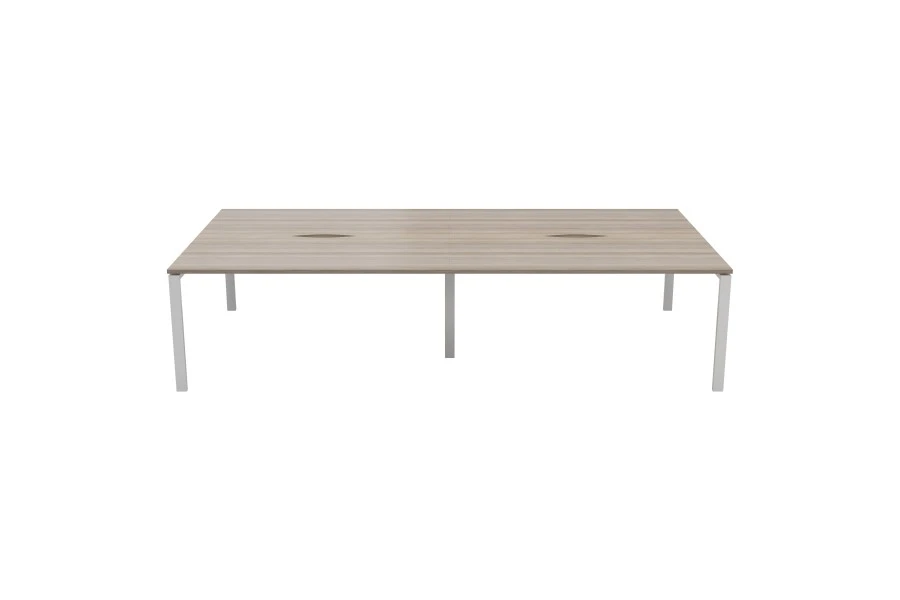 Kestral Grey Oak 4 Person Double Bench Desk 6 Kestral Grey Oak 4 Person Double Bench Desk - Image 4