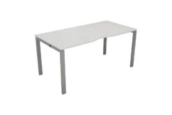 Kestral White 1 Person Single Bench Desk -Office Furniture Store cb1680cosvwh1p back 45