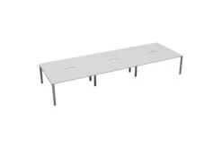 Kestral White 6 Person Double Bench Desk 11 Kestral White 6 Person Double Bench Desk -Office Furniture Store cb1680cosvwh6p front 45