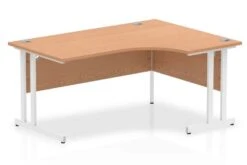 Norton Oak Cantilever Corner Desk -Office Furniture Store cres right