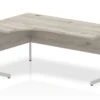 Gladstone Grey Oak Corner Cantilever Workstation -Office Furniture Store crescent 3