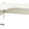 Avon White Corner Cantilever Desk -Office Furniture Store crescent desk 1