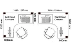Kestral Grey Oak Corner Desk And Pedestal -Office Furniture Store crescent desk 1600 1200mm 2