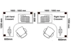 Polar White Cantilever Corner Desk -Office Furniture Store crescent desk size 7