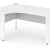 Polar White Panel End Corner Desk 2 Polar White Panel End Corner Desk -Office Furniture Store crescent left desk panel