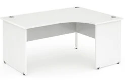 Polar White Panel End Corner Desk -Office Furniture Store crescent right desk panel