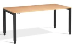 Crown Rectangular Height Adjustable Desk 17 Crown Rectangular Height Adjustable Desk -Office Furniture Store crown black frame beech