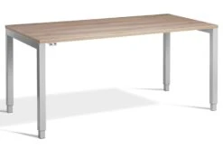 Crown Rectangular Height Adjustable Desk 21 Crown Rectangular Height Adjustable Desk -Office Furniture Store crown silver frame grey oak