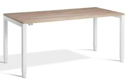 Crown Rectangular Height Adjustable Desk 22 Crown Rectangular Height Adjustable Desk -Office Furniture Store crown white frame grey oak