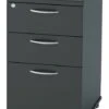 Nene Black Desk High Pedestal 1 Nene Black Desk High Pedestal -Office Furniture Store desk high pedestal