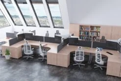 Norton Oak Corner Cantilever Leg Desk -Office Furniture Store dynamic oak room shot 2 4