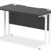 Optima Black Rectangular Cantilever Desk -Office Furniture Store dynamic optima black cantilever desk white leg 1