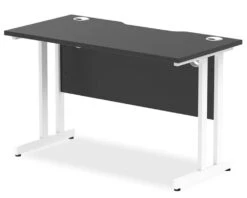 Optima Black Rectangular Cantilever Desk