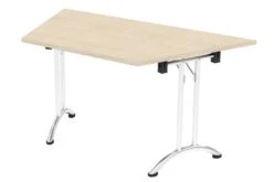 Thames Folding 30 Degree Trapezoidal Table -Office Furniture Store folding table trapezoidal maple