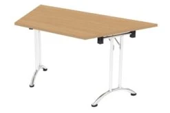 Thames Folding 30 Degree Trapezoidal Table -Office Furniture Store folding table trapezoidal oak