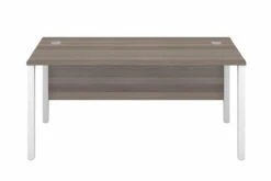 Kestral Grey Oak 1 Person Single Bench Desk -Office Furniture Store goal post white