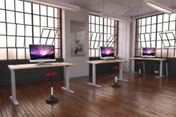Solar Height Adjustable Desk -Office Furniture Store ha maple